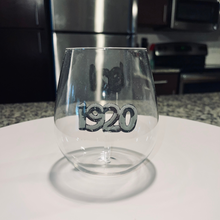 Load image into Gallery viewer, Black 1920 Stemless Wine Glass
