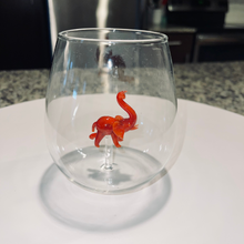 Load image into Gallery viewer, Red Elephant Stemless Wine Glass
