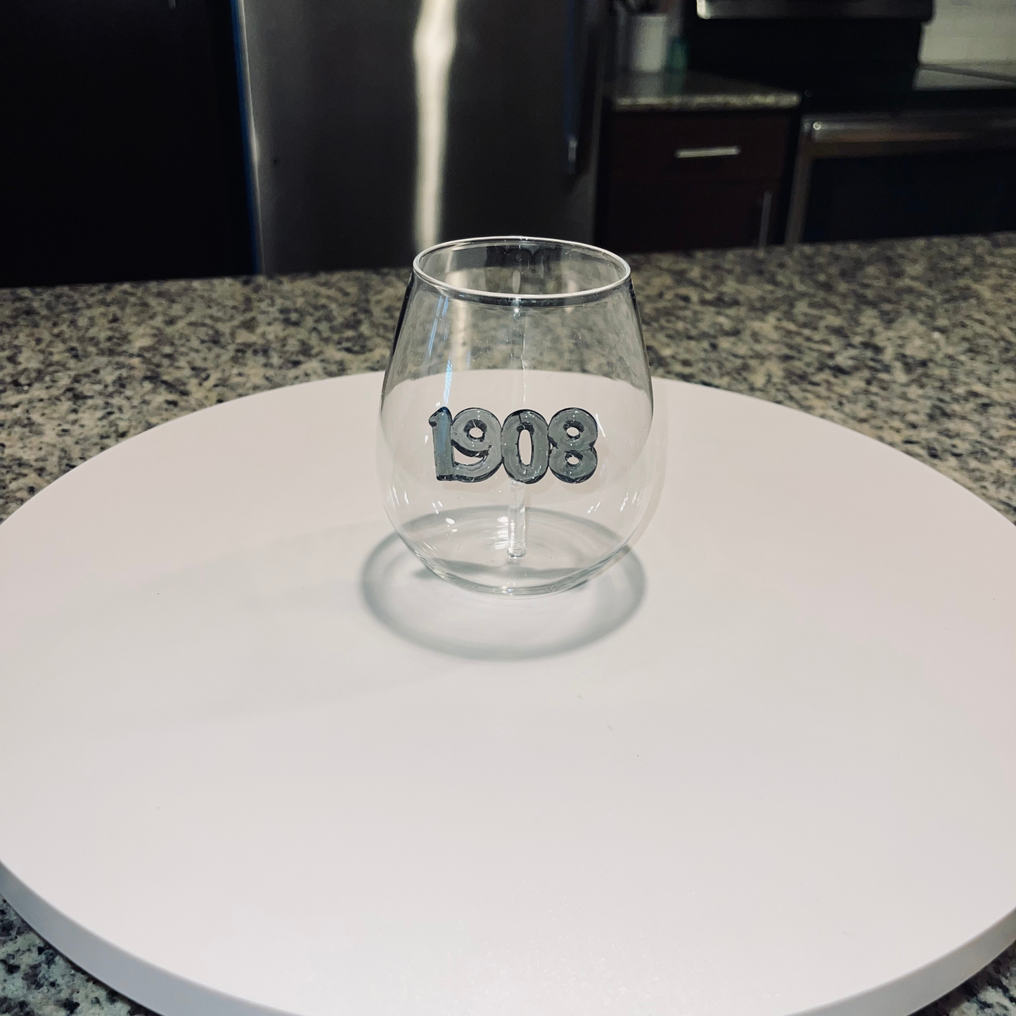 Black 1908 Stemless Wine Glass