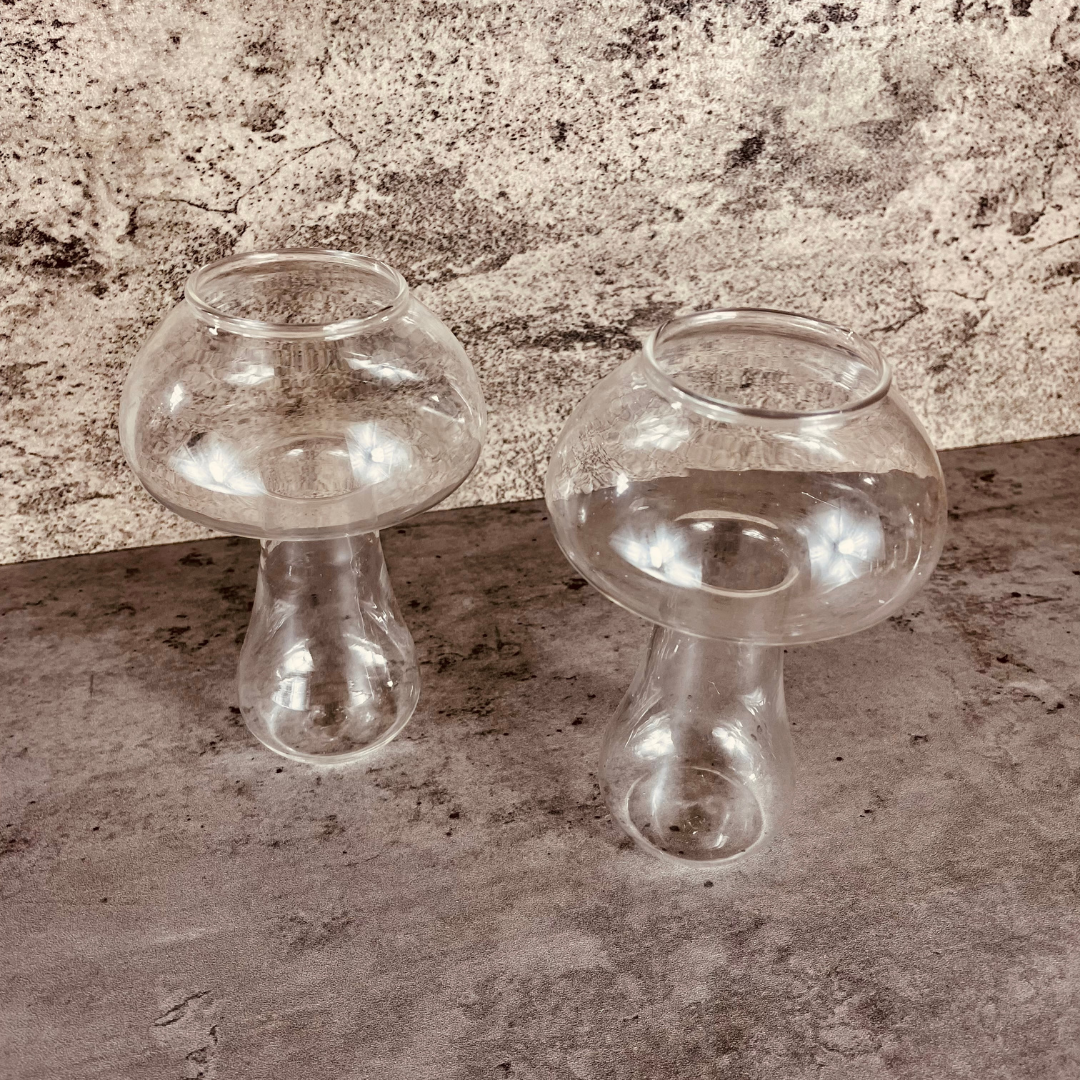 Mushroom Designed Glass