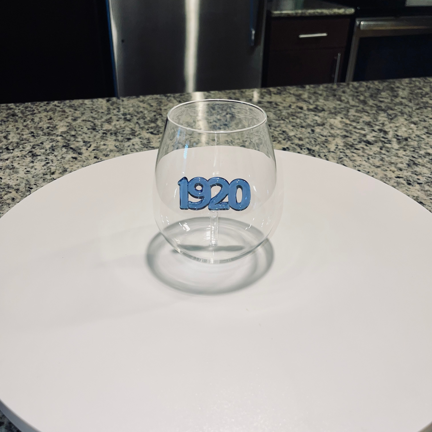 Blue 1920 Stemless Wine Glass