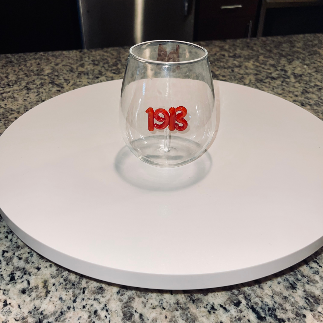 Red 1913 Stemless Wine Glass