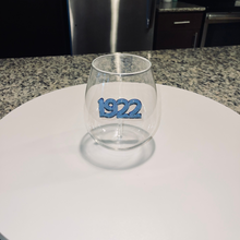 Load image into Gallery viewer, Blue 1922 Stemless Wine Glass
